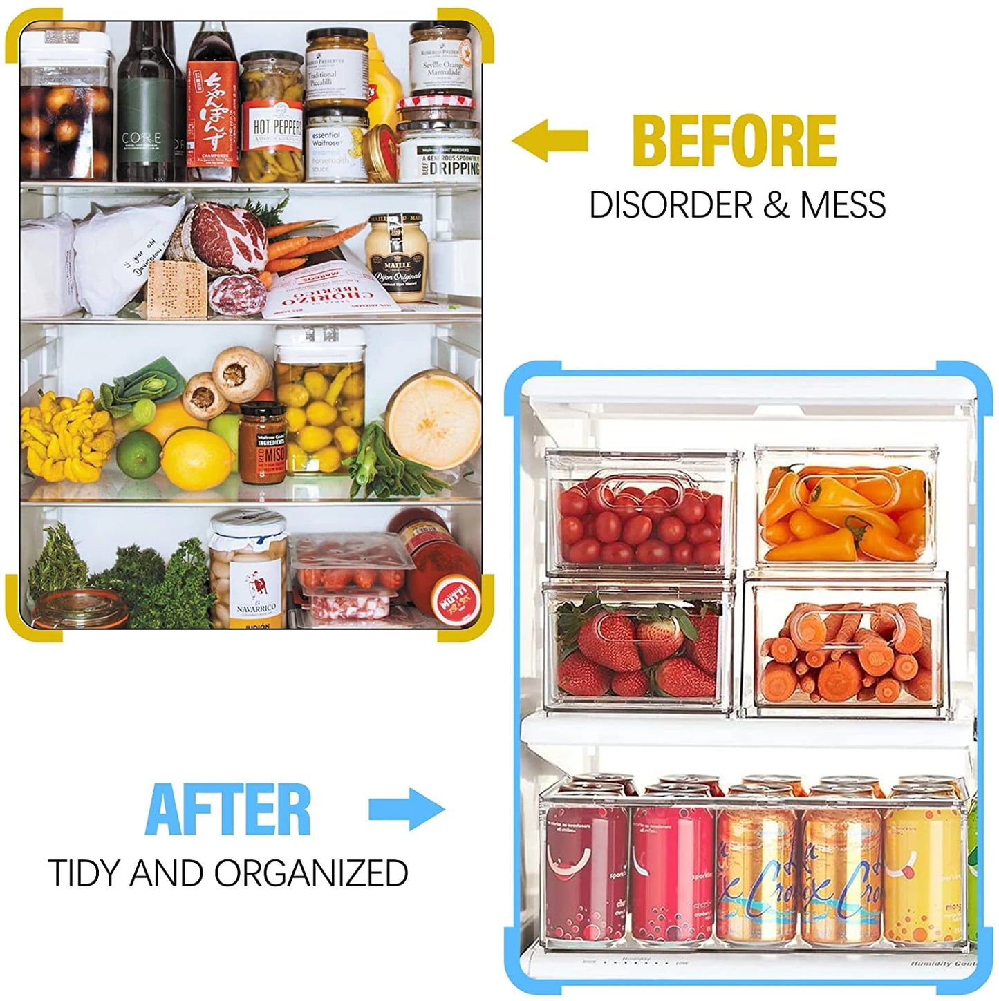 Homezore™ Fridge Drawer Organizer