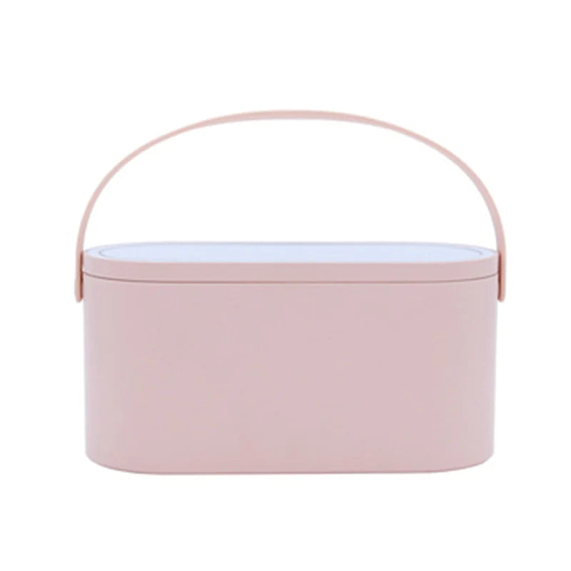 Travel Cosmetic Organizer with LED Mirror