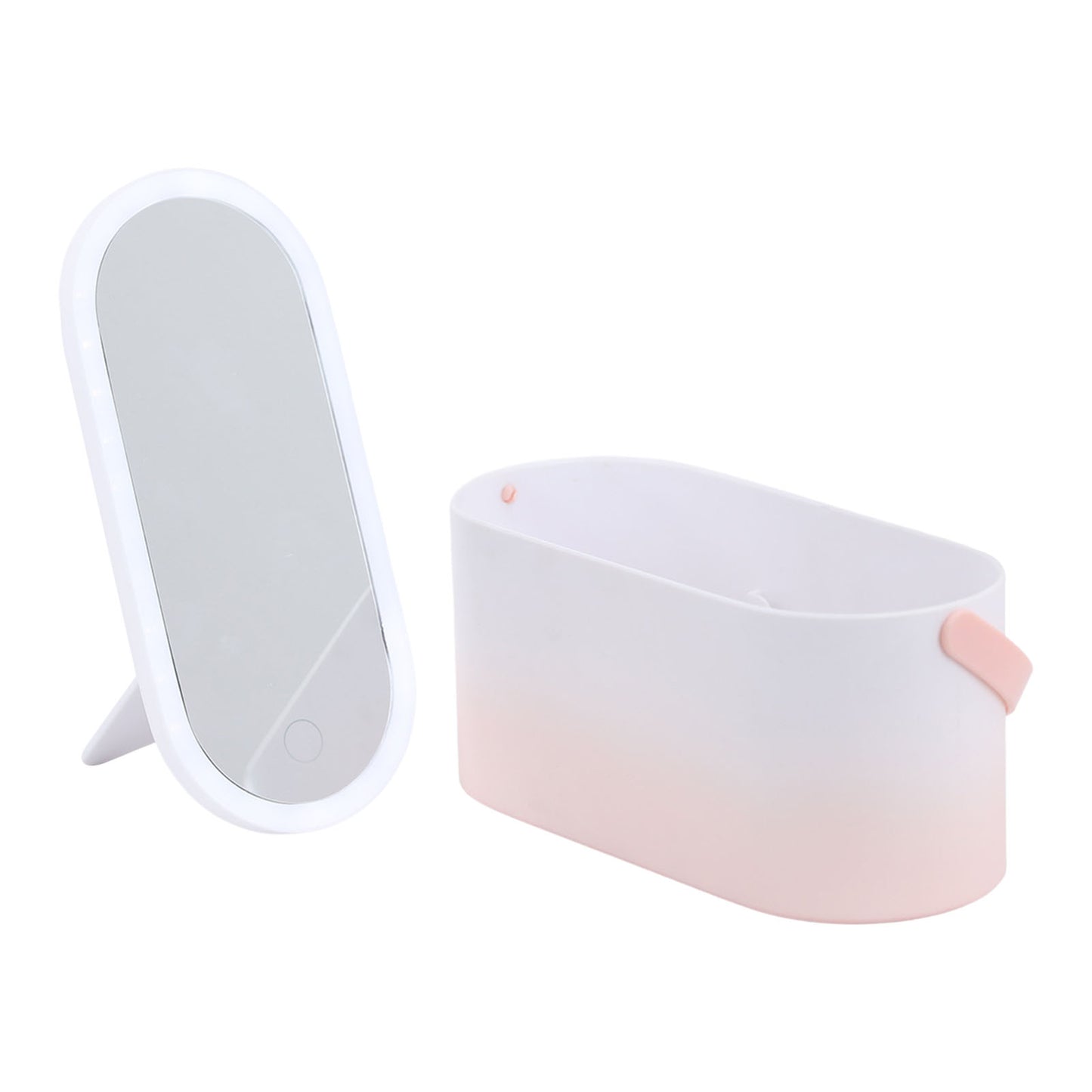 Travel Cosmetic Organizer with LED Mirror